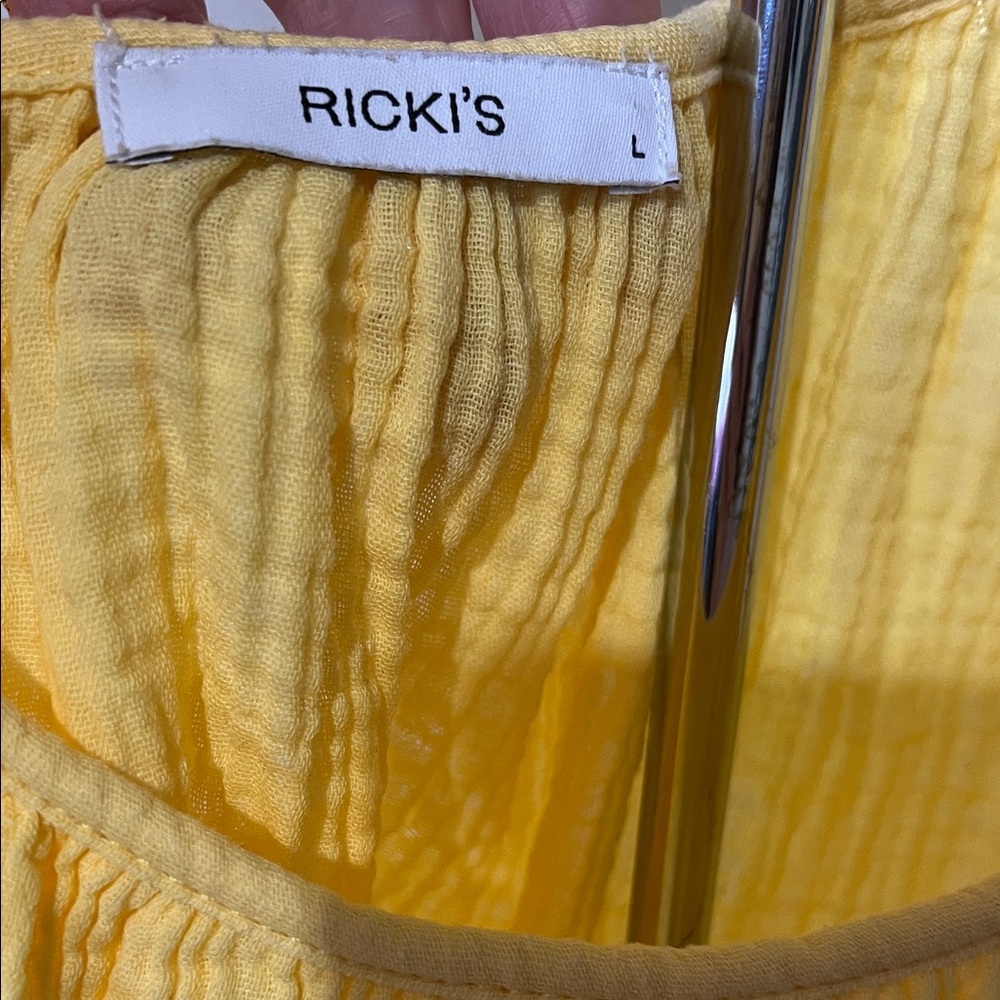 Ricki's Sunny Yellow Ruffled Blouse - Picture 3 of 8